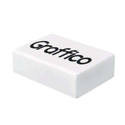 Graffico Plastic Eraser, White - Pack of 45